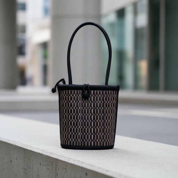 Baskets of Cambodia Handmade Woven Shoulder Bag Eco-Friendly Artisan Tote - Picture 5 of 10